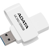 ADATA UC310 unità flash USB 256 GB USB tipo A 3.2 Gen 1 (3.1 Gen 1) Bianco, Chiavetta USB bianco, 256 GB, USB tipo A, 3.2 Gen 1 (3.1 Gen 1), 100 MB/s, Girevole, Bianco