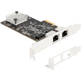 DeLOCK Scheda PCI Express x2 a 2 x RJ45, Scheda di rete 