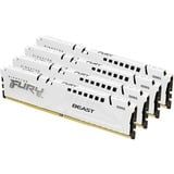 Kingston FURY FURY Beast 128 GB 5200 MT/s DDR5 CL40 DIMM (Kit da 4) White XMP, Memoria bianco, 128 GB, 4 x 32 GB, DDR5, 288-pin DIMM, Bianco