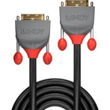 Lindy 36227 cavo DVI 15 m DVI-D Nero Nero/grigio, 15 m, DVI-D, DVI-D, Maschio, Maschio, Nero