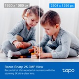 TP-Link Tapo TC71 videocamera di sorveglianza da interno, Telecamera di sorveglianza bianco/Nero, Telecamera di sicurezza IP, Interno, Wireless, Amazon Alexa & Google Assistant, 2400 MHz, Scrivania
