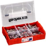 fischer FixTainer - DUOPOWER & DUOSEAL + Viti, Tassello grigio chiaro/Rosso