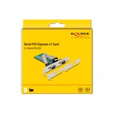 DeLOCK Scheda PCIe x1 a 2x Seriale RS-232, Scheda di interfaccia 