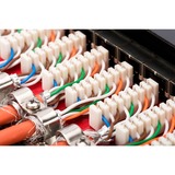 Digitus Desktop CAT 6A, cavo patch classe EA, schermato, Patch Panel Nero, cavo patch classe EA, schermato, 10 Gigabit Ethernet, RJ-45, Nero, Acciaio galvanizzato, SECC, Montaggio a rack, 1U