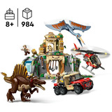 LEGO Jurassic World 76976 Missione Aerea con Spinosauro e Quetzalcoatlus, 2 Dinosauri Giocattolo e 2 Veicoli, per Bambini 8+, Giochi di costruzione 2 Dinosauri Giocattolo e 2 Veicoli, per Bambini 8+, Set da costruzione, 8 anno/i, Plastica, 984 pz, 1,77 kg