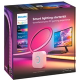 Philips Hue Play Gradient Lightstrip per PC, Striscia LED Nero/Bianco, Philips Play Gradient Lightstrip per PC, Striscia LED intelligente, Bluetooth/Zigbee, Nero, LED, Silicone, Lampadina/e non sostituibile/i