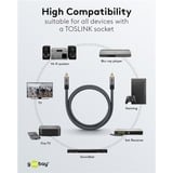 goobay Cavo Toslink Plus Nero/Argento