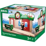 BRIO Record & Play station, Ferrovia Record & Play station, 0,3 anno/i, Batterie richieste, Nero, Verde, Rosso