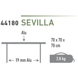 High Peak 44180 tavolo da camping Alluminio, Tabella Alluminio, Alluminio, 2,5 kg, Regolazione altezza