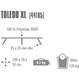 High Peak Lettino da campeggio Toledo XL grigio