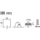High Peak Tenda doccia/spogliatoio Lido grigio chiaro/Blu