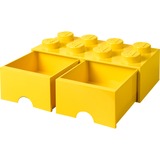Room Copenhagen Brick Drawer (8 Knobs)Bright Yellow Scatola porta giocattoli Libera installazione Giallo, Scatola di immagazzinaggio giallo, Scatola porta giocattoli, Giallo, Libera installazione, Monocromatico, Rettangolare, Polipropilene (PP)