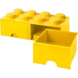 Room Copenhagen Brick Drawer (8 Knobs)Bright Yellow Scatola porta giocattoli Libera installazione Giallo, Scatola di immagazzinaggio giallo, Scatola porta giocattoli, Giallo, Libera installazione, Monocromatico, Rettangolare, Polipropilene (PP)