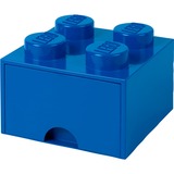 Room Copenhagen Desk Brick Drawer 4 KnobBlue Scatola porta giocattoli Libera installazione Blu, Scatola di immagazzinaggio blu, Scatola porta giocattoli, Blu, Libera installazione, Monocromatico, Rettangolare, Polipropilene (PP)