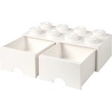 Room Copenhagen LEGO Cassetto mattoncino 8 bianco, Scatola di immagazzinaggio bianco