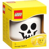 Room Copenhagen LEGO Testa Portaoggetti "Scheletro", piccola, Scatola di immagazzinaggio bianco/Nero