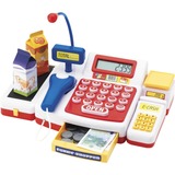 Simba Cassa del supermercato con scanner, Negozio bianco/Rosso