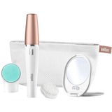 Braun FaceSpa Face Spa Depilatore Donna Epilatore Viso, Accessori Inclusi, Specchio e Pochette, Rivitalizza il Viso, 851V Bianco bianco/Bronzo, Accessori Inclusi, Specchio e Pochette, Rivitalizza il Viso, 851V Bianco, Oro, Bianco, 1.5 V, Stilo AA, 321 g, Scatola, 57 mm