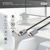 Digitus Cavo adattatore DisplayPort > HDMI, UHD 4K Nero