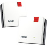 FRITZ! 20003112 Sistemi Wi-Fi Mesh, Ripetitore bianco/grigio, Mesh Set 20003112, Rosso, Bianco, Interno, Sistema Mesh, Sistema, Dual-band (2.4 GHz/5 GHz), Wi-Fi 6 (802.11ax)