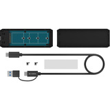 ICY BOX Spade Case 1805, Disk enclosure Nero, Box esterno SSD, M.2, PCI Express, 10 Gbit/s, Collegamento del dispositivo USB, Nero