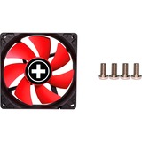 Xilence XPF92.R.PWM Case per computer Ventilatore 9,2 cm Nero, Rosso, Ventola Nero/Rosso, Ventilatore, 9,2 cm, 1800 Giri/min, 22 dB, 32,1 pdc/min, Nero, Rosso