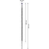 Bosch Expert Punta per martelli SDS Max-8X, Trapano Martello perforatore, Hammer drill bit, 3,2 cm, 920 mm, Cemento, Pietra, 80 cm