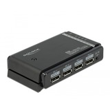 DeLOCK 87750 conmutador de vídeo DisplayPort, Interruttore di DisplayPort Nero, DisplayPort, Nero, Metallo, 7680 x 4320, 1 m, 100 - 240 V