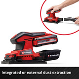 EINHELL Levigatrice orbitale a batteria Power X-Change TC-OS 18/187 Li-Solo, 18Volt rosso/Nero