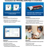 FRITZ! 5590 Fiber Router wireless, Router in fibra ottica Box 5590 Fiber, Wi-Fi 6 (802.11ax), Dual-band (2.4 GHz/5 GHz), Collegamento ethernet LAN, Bianco, Router da tavolo