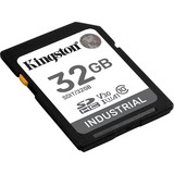 Kingston 32G SDHC Industrial pSLC, Scheda di memoria Nero, 32 GB, SDHC, Classe 10, UHS-I, 100 MB/s, 80 MB/s