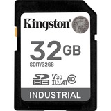 Kingston 32G SDHC Industrial pSLC, Scheda di memoria Nero, 32 GB, SDHC, Classe 10, UHS-I, 100 MB/s, 80 MB/s