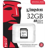 Kingston 32G SDHC Industrial pSLC, Scheda di memoria Nero, 32 GB, SDHC, Classe 10, UHS-I, 100 MB/s, 80 MB/s