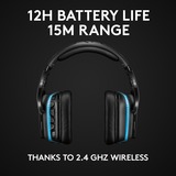 Logitech G935 Cuffia Padiglione auricolare Connettore 3.5 mm Micro-USB Nero, Blu, Cuffia da gioco Nero, Cuffia, Padiglione auricolare, Giocare, Nero, Blu, Stereofonico, Unità di controllo esterna