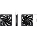 SilverStone SST-AP184i-PRO 180x180x32, Ventola Nero