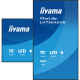 iiyama LH7564UHS-B1AG visualizzatore di messaggi Pannello piatto per segnaletica digitale 190,5 cm (75") Wi-Fi 500 cd/m² 4K Ultra HD Nero Processore integrato Android 24/7, Public Display Nero (opaco), Pannello piatto per segnaletica digitale, 190,5 cm (75"), 3840 x 2160 Pixel, Wi-Fi, 24/7