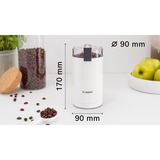 Bosch TSM6A011W Macina caffè e spezie, Bianco, Coffee Mill bianco, Bianco, Macinino a lame, 75 g, Bianco, 180 W, 600 g, 90 mm
