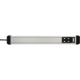 Brennenstuhl Multipresa Premium-Protect-Line 6 vie, Ciabatta Nero/alluminio