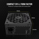 Corsair SF1000L 1000W Ricondizionato, Alimentatore PC Nero