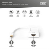 Digitus Adattatore / convertitore Mini DisplayPort a HDMI bianco