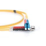 Digitus Cavo patch in fibra ottica, duplex, connettore LC > ST, monomodale OS2 giallo