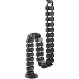 Digitus DA-90505 blindosbarra Portacavi a curva Nero, Instradamento dei cavi Nero, Portacavi a curva, 130 m, Acrilonitrile butadiene stirene (ABS), Metallo, Nero