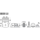 High Peak Tenda tunnel familiare Brixen 5.0 grigio/Verde