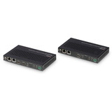 Lindy Extender KVM Cat.6A 100m HDBaseT 3.0, Switch KVM Nero