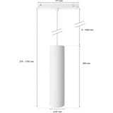 Philips Hue Lampadario cilindrico Perifo bianco, Philips Hue White and Color ambiance Lampadario cilindrico Perifo, Luce a sospensione intelligente, Bluetooth/Zigbee, Bianco, LED integrato, Metallo, Multi