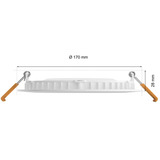 Philips Hue Luce da incasso sottile da 170 mm, Luce LED bianco, Philips Luce da incasso sottile da 170 mm, Bluetooth/Zigbee, Bianco, Multi, 2000 K, 6500 K, 105°