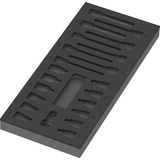 Wera 9823 Inserto in schiuma per set Zyklop B 3/8" Bitnuss 1, vuoto, Deposito Nero/grigio
