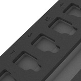 Wera 9823 Inserto in schiuma per set Zyklop B 3/8" Bitnuss 1, vuoto, Deposito Nero/grigio