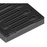 Wera 9823 Inserto in schiuma per set Zyklop B 3/8" Bitnuss 1, vuoto, Deposito Nero/grigio