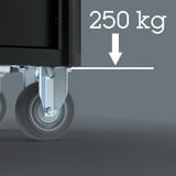 Wera Tool Rebel carrello da officina Stainless XXL 1, con equipaggiamento, Carrelli per attrezzi Nero/Argento